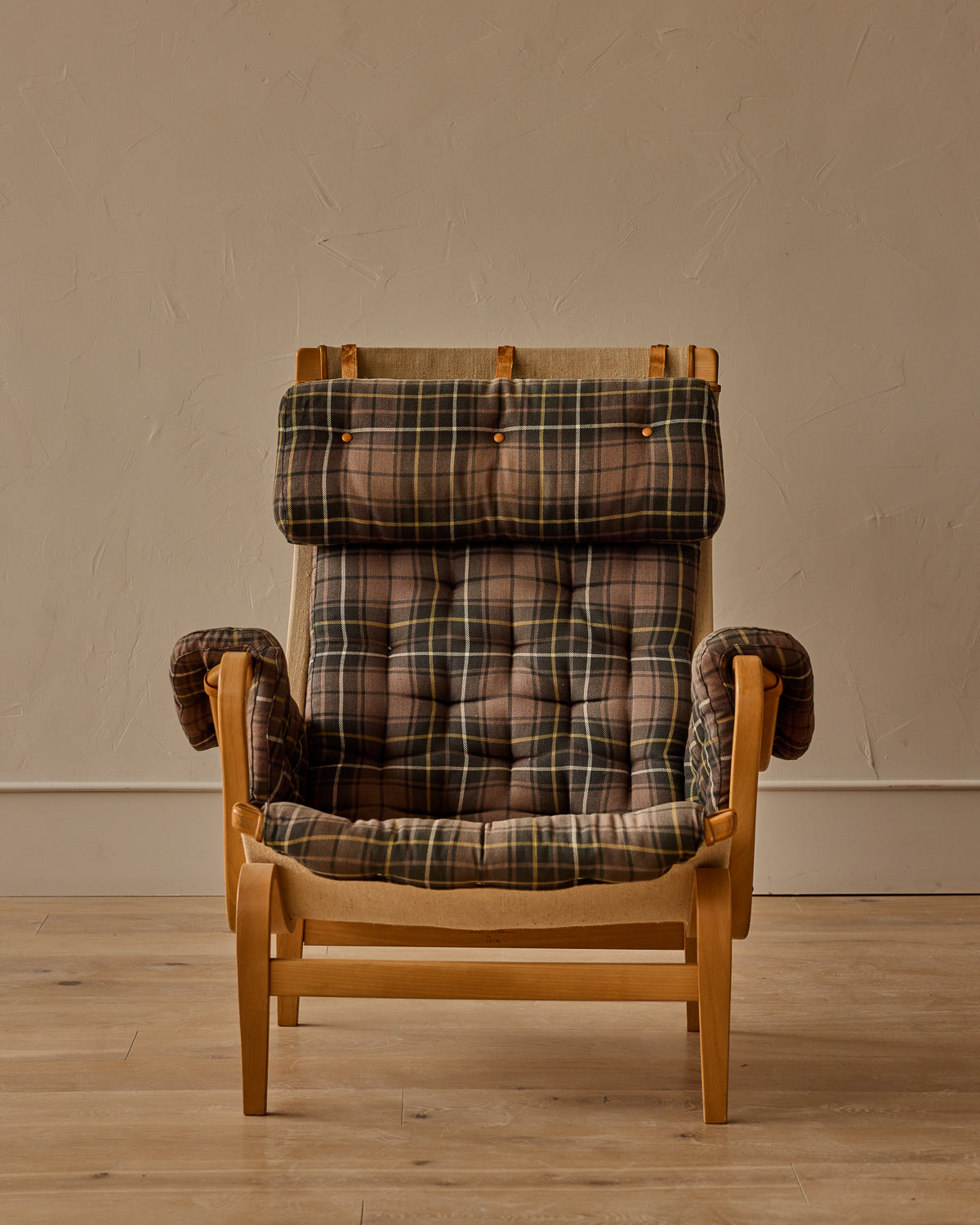 Bruno Mathsson Pernilla Armchair + Footstool by DUX