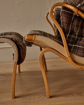 Bruno Mathsson Pernilla Armchair + Footstool by DUX