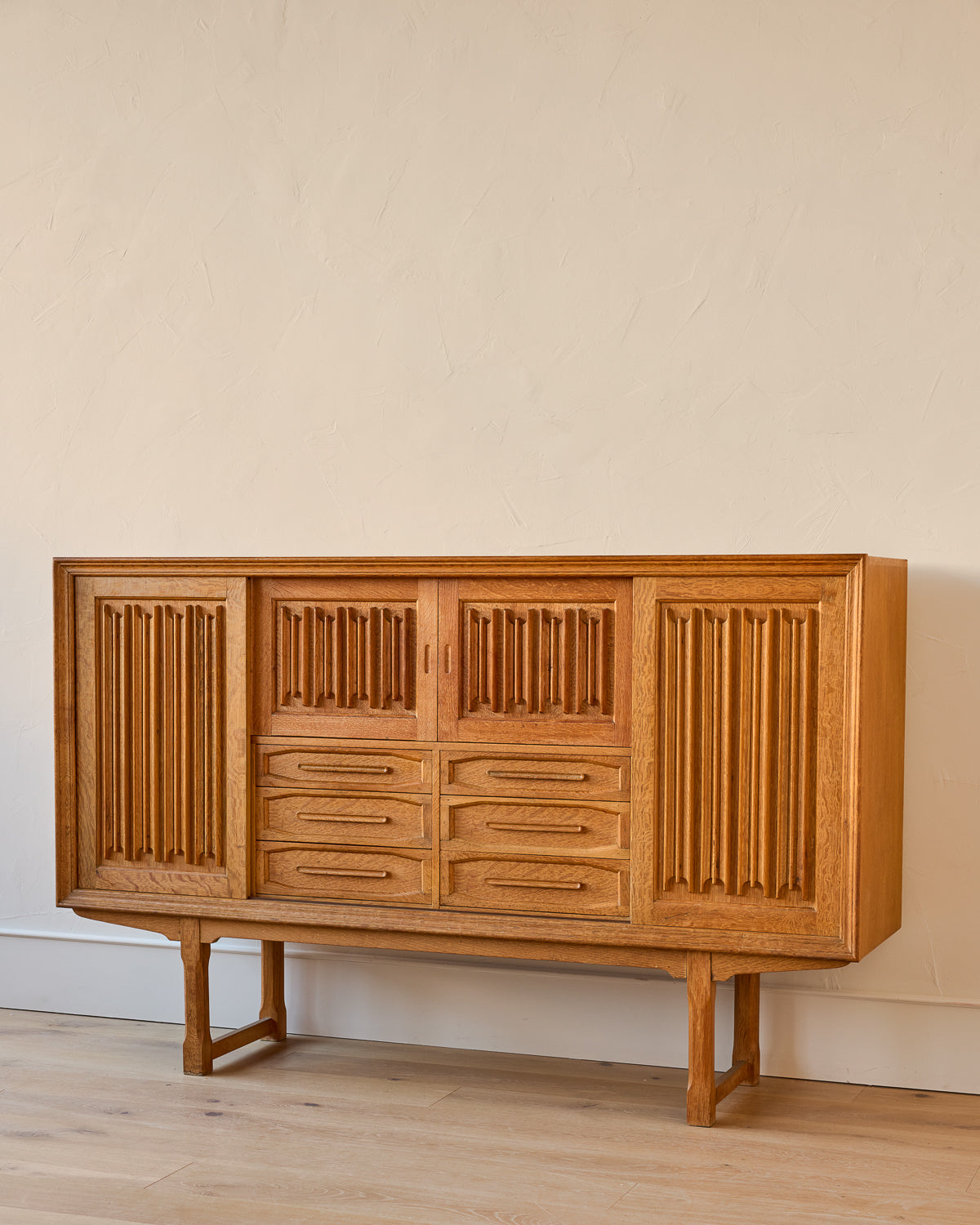 Danish Credenza with Vertical Pattern