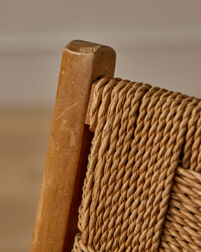 1930s Danish Seagrass Easy Chair by Fritz Hansen