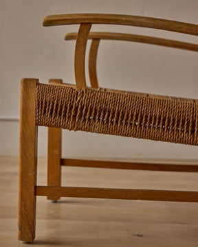 1930s Danish Seagrass Easy Chair by Fritz Hansen