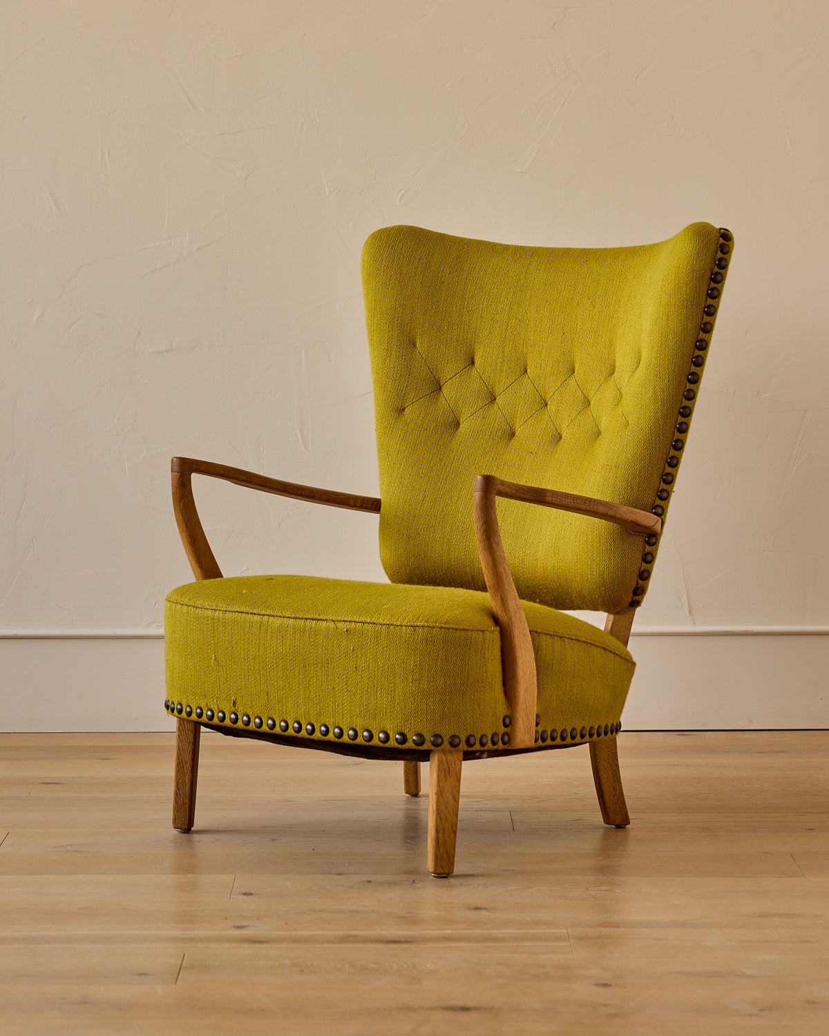 Upholstered Green Chair