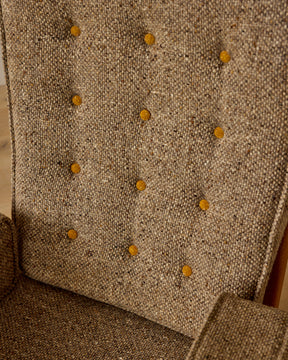 Mid-Century French Oak Armchair by Guillerme and Chambron