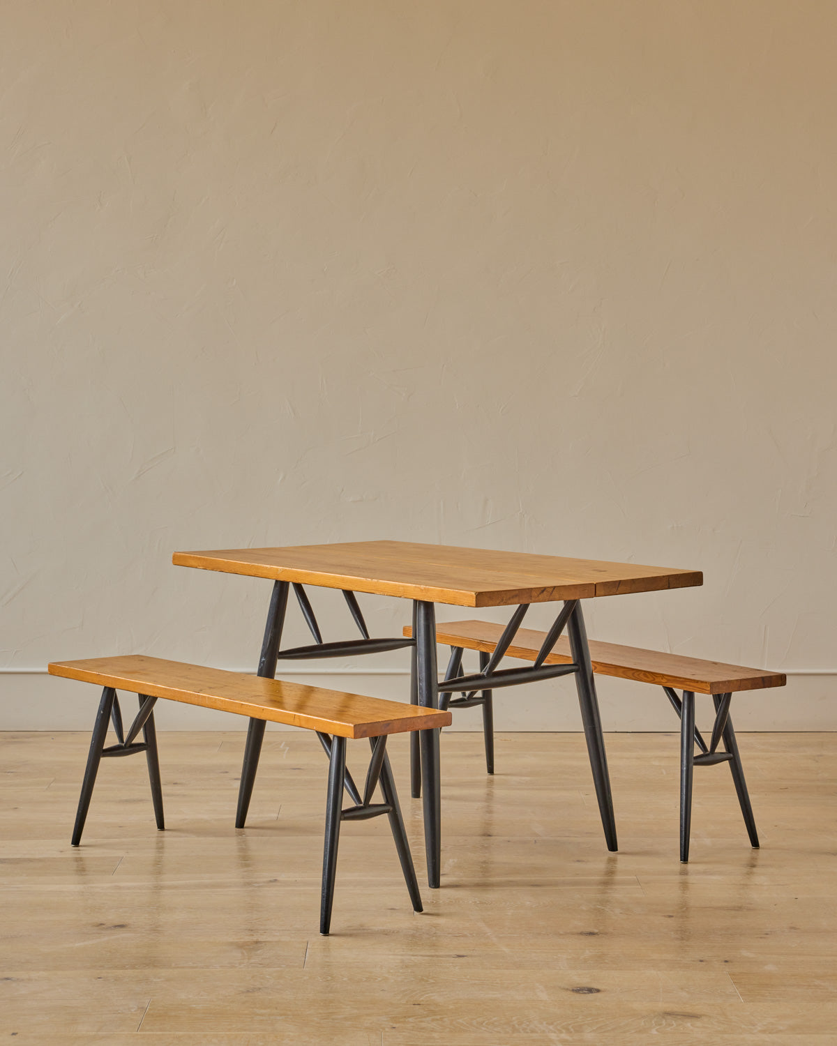 Pine Dining Table + Benches