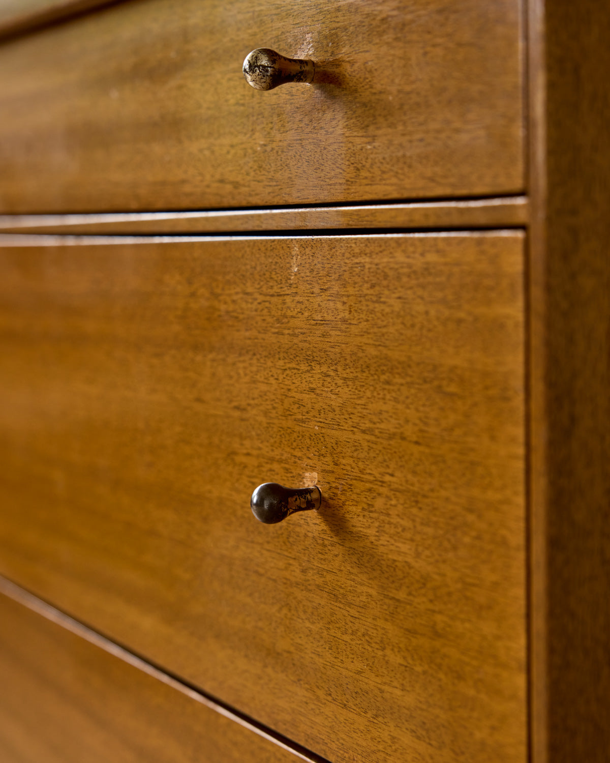 Mid-Century Brass "X" Base Double Dresser by Paul McCobb