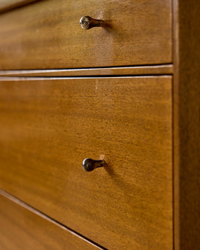Mid-Century Brass "X" Base Double Dresser by Paul McCobb