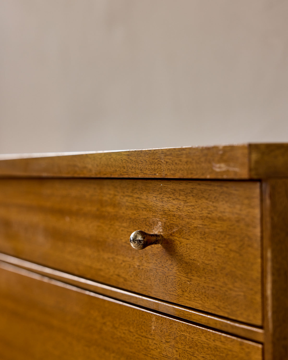 Mid-Century Brass "X" Base Double Dresser by Paul McCobb