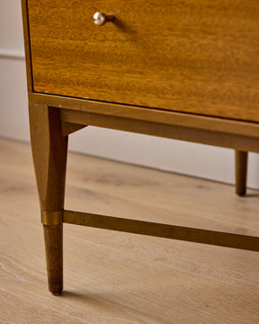 Mid-Century Brass "X" Base Double Dresser by Paul McCobb