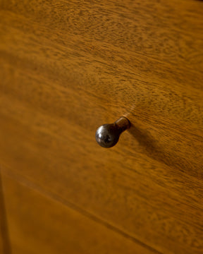 Mid-Century Brass "X" Base Double Dresser by Paul McCobb II