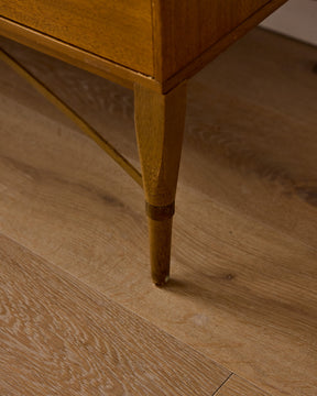 Mid-Century Brass "X" Base Double Dresser by Paul McCobb II