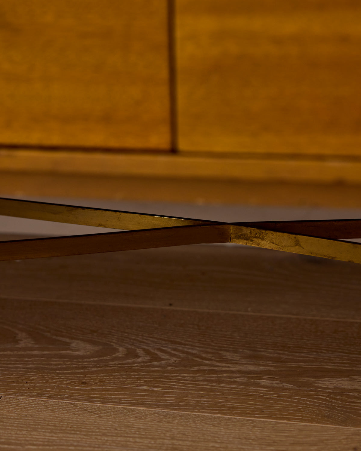Mid-Century Brass "X" Base Double Dresser by Paul McCobb II