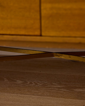 Mid-Century Brass "X" Base Double Dresser by Paul McCobb II