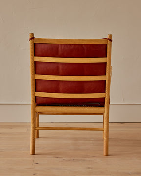 Red Leather Ole Wanscher "Colonial Easy Chairs"