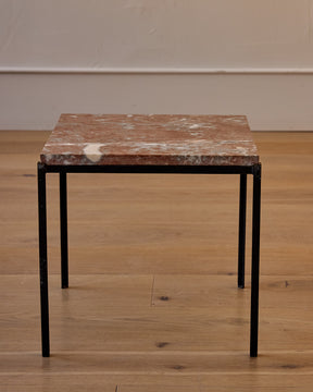 Red Marble Square Table