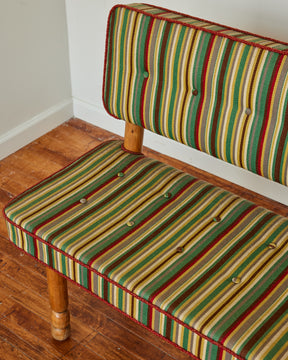 1940s Striped Sectional Bench Set