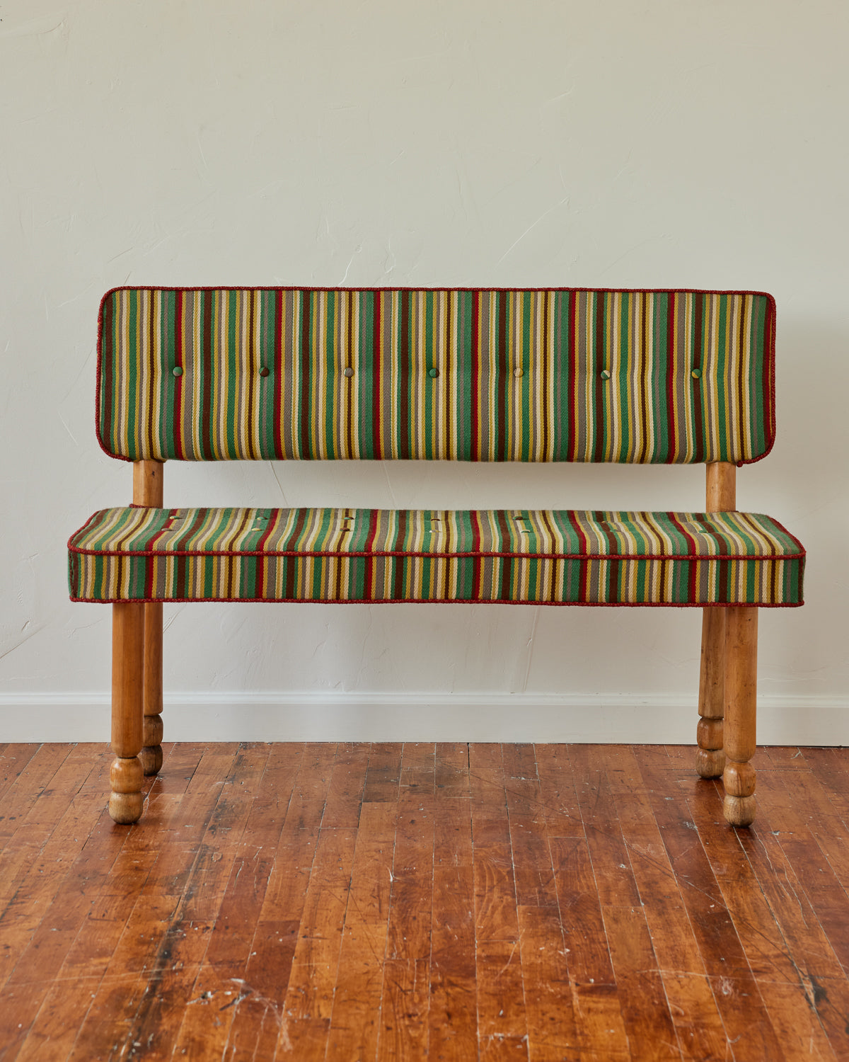 1940s Striped Sectional Bench Set