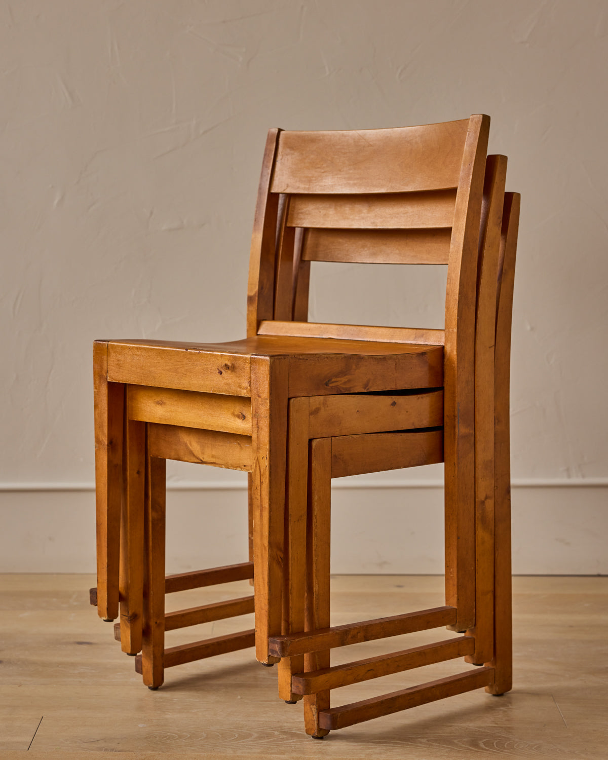 Set of Birch "Orchestra Chairs" by Sven Markelius