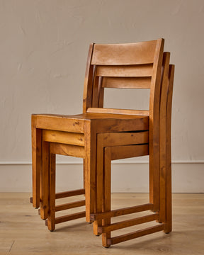 Set of Birch "Orchestra Chairs" by Sven Markelius