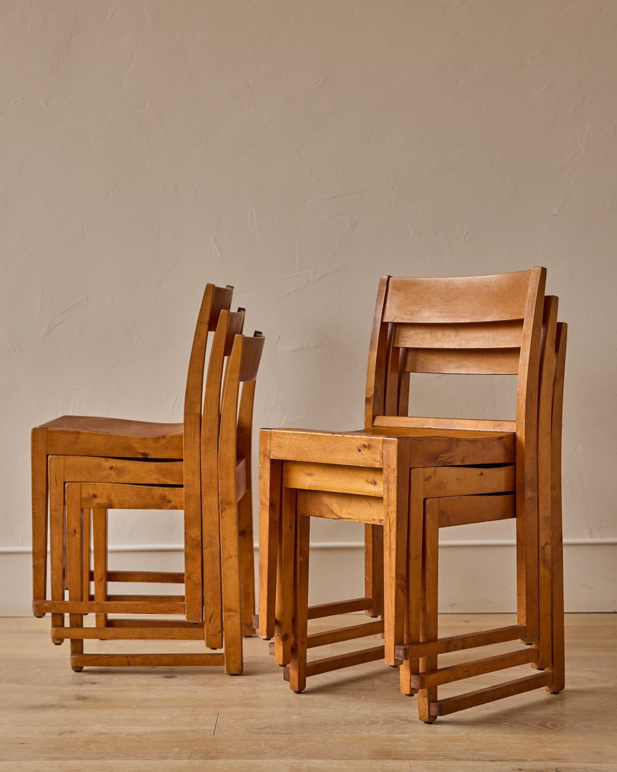 Set of Birch "Orchestra Chairs" by Sven Markelius