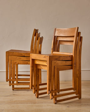 Set of Birch "Orchestra Chairs" by Sven Markelius