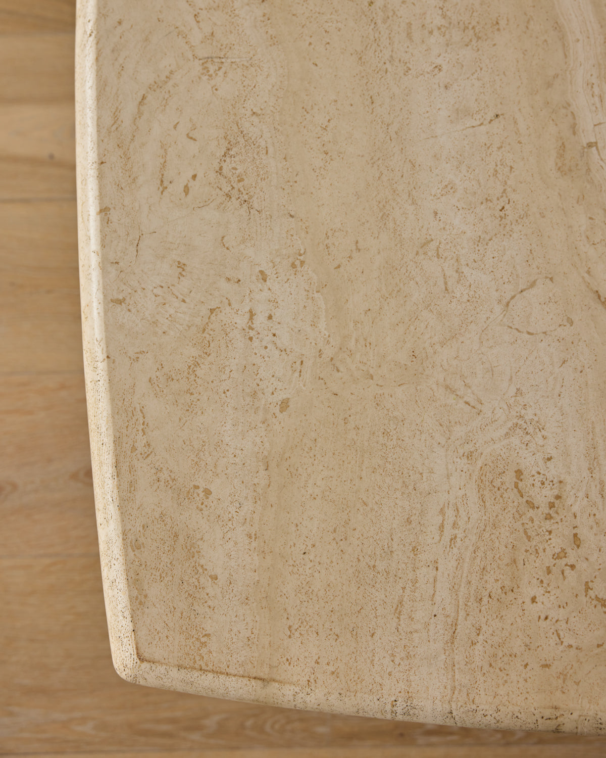 Travertine Rounded Square Coffee Table