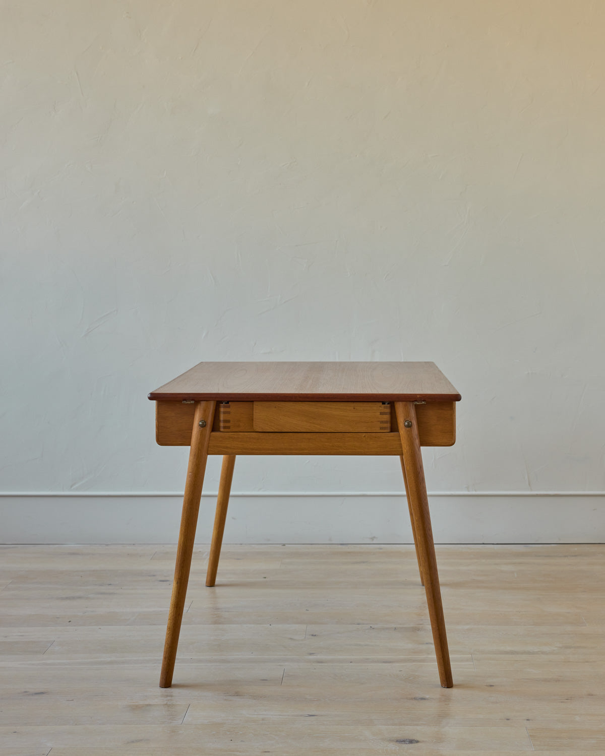 1950s Danish Oak + Teak Desk by Poul M. Volther