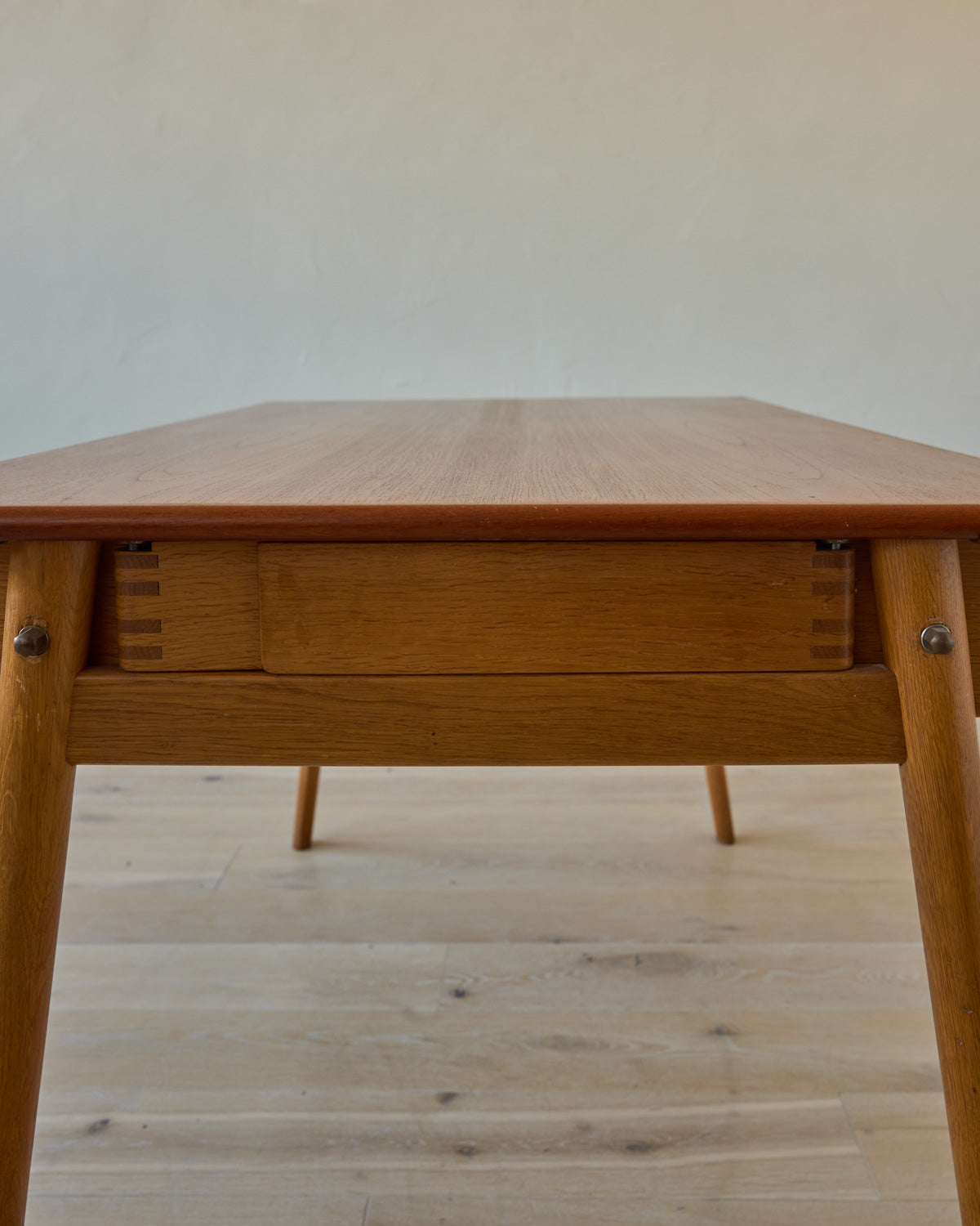1950s Danish Oak + Teak Desk by Poul M. Volther
