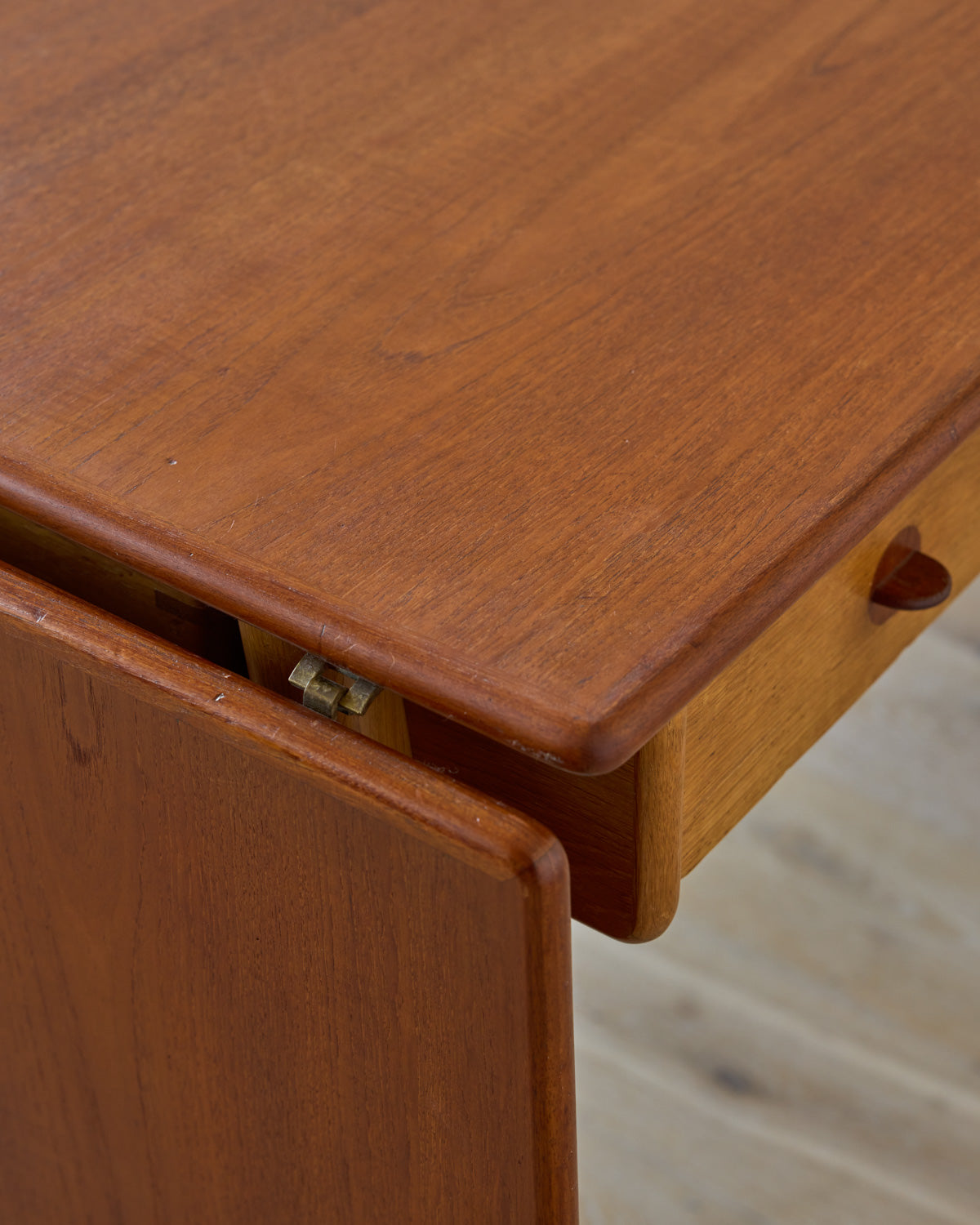 1950s Danish Oak + Teak Desk by Poul M. Volther