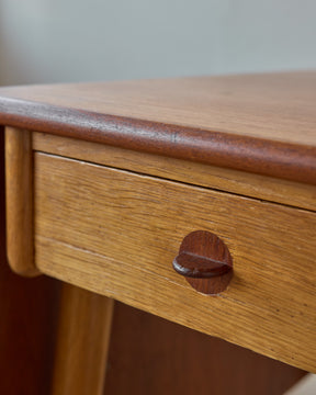 1950s Danish Oak + Teak Desk by Poul M. Volther