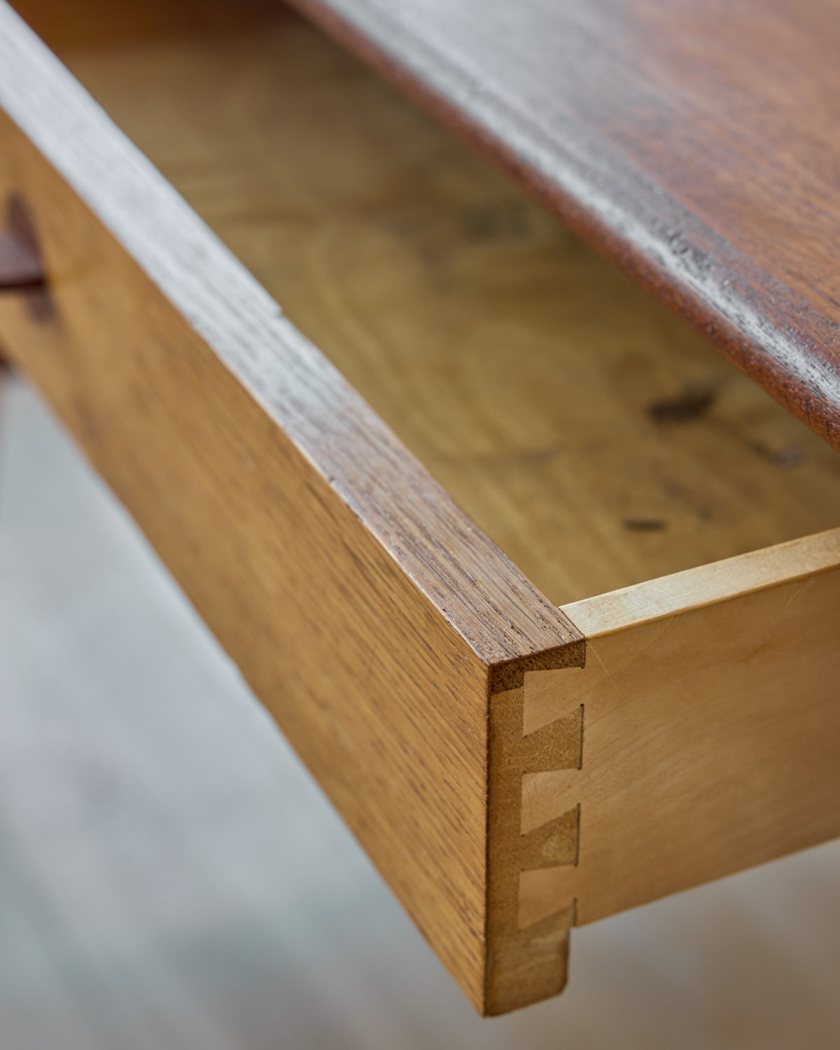 1950s Danish Oak + Teak Desk by Poul M. Volther