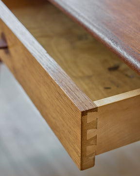 1950s Danish Oak + Teak Desk by Poul M. Volther