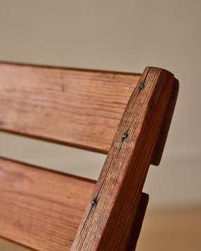 Pine Folding High Back Lounge Chair
