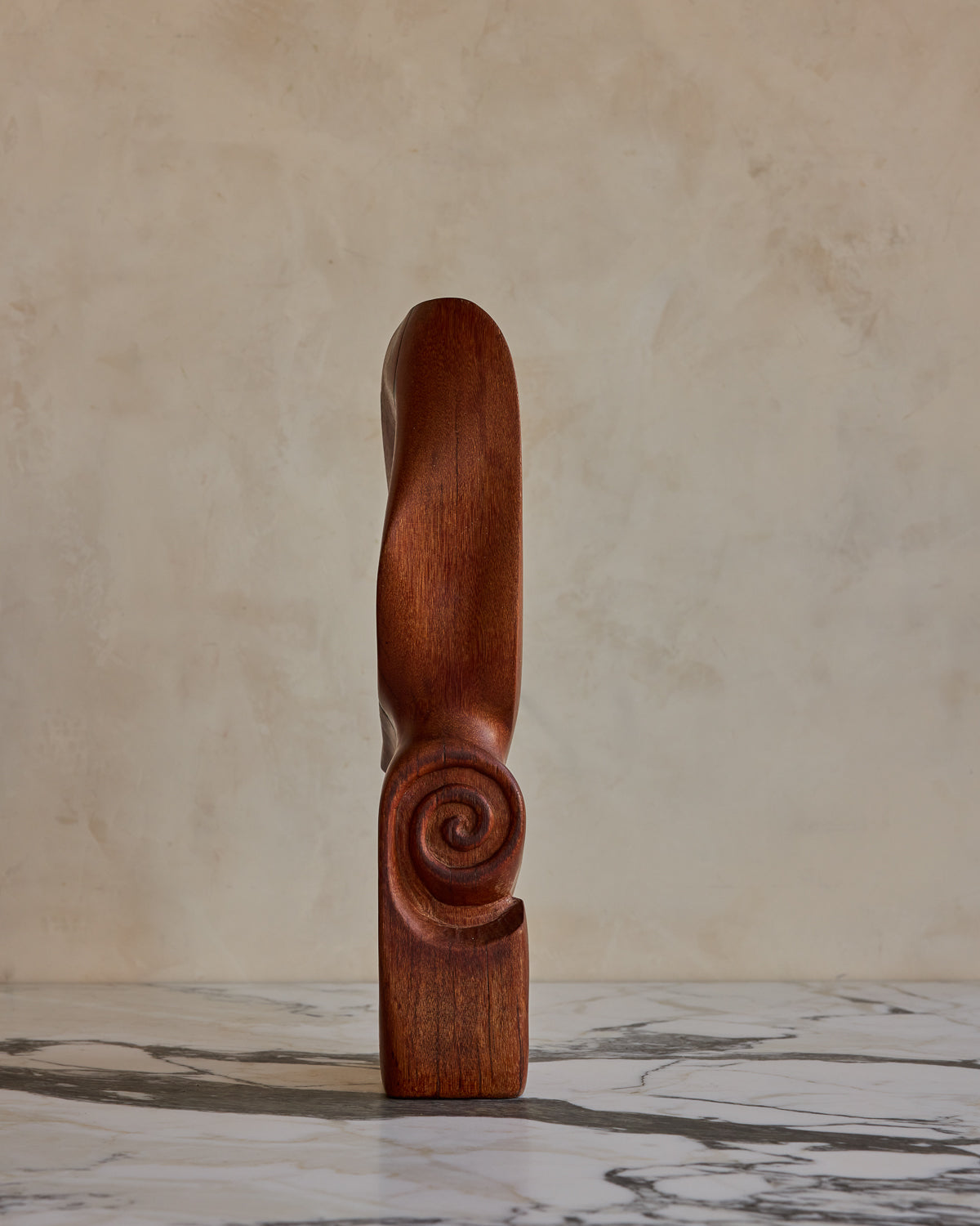 Fiddlehead Wooden Sculpture by Mario Orsogna