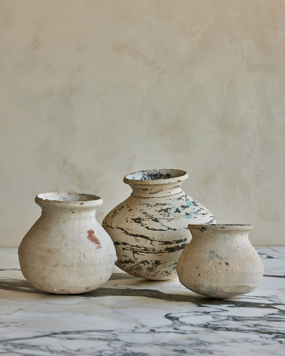 Small White Clay Pots - Collection I