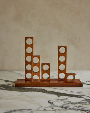 Mid-Century Wooden Tower Sculpture