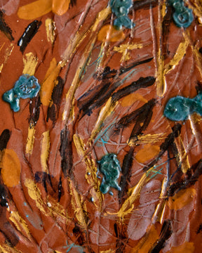 1990s Painted Terracotta Platter