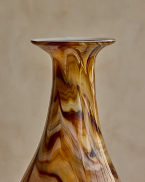 Flared Neck Red Glass Vase