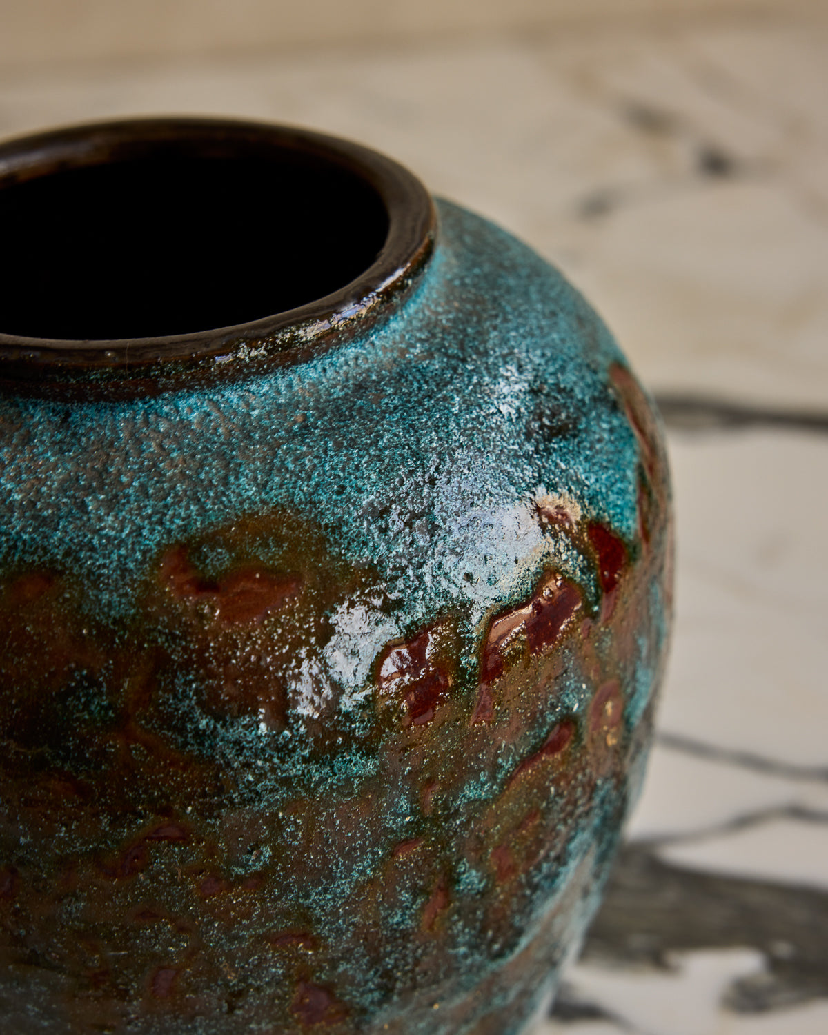 Dutch Turquoise + Umber Vase