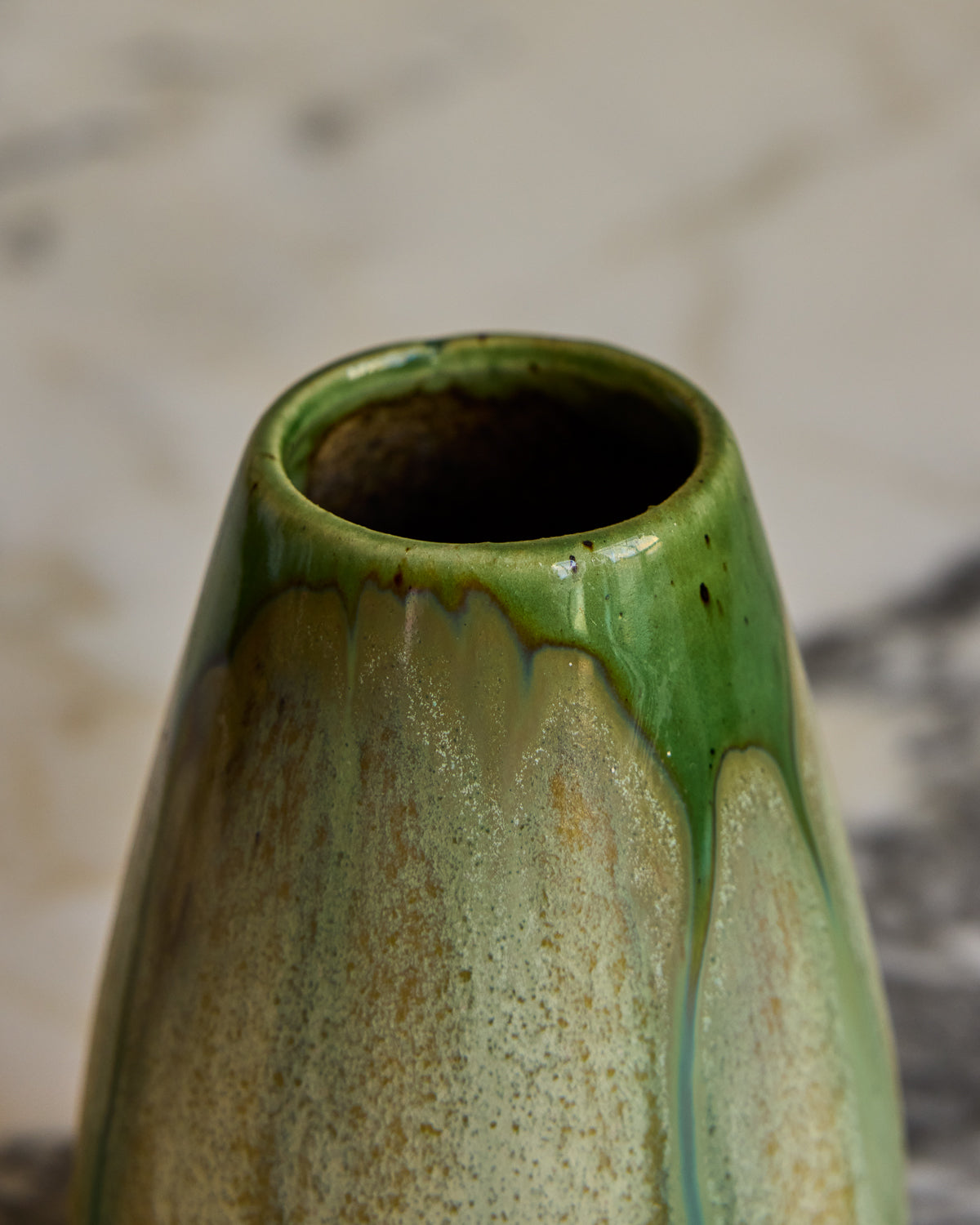 Small Green Studio Pottery Vase