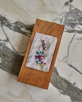 Wooden Box with Ceramic Inlay