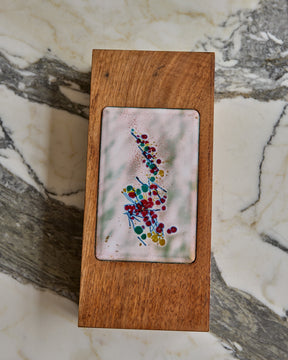 Wooden Box with Ceramic Inlay