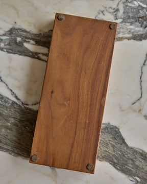 Wooden Box with Ceramic Inlay