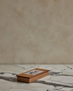 Wooden Box with Ceramic Inlay