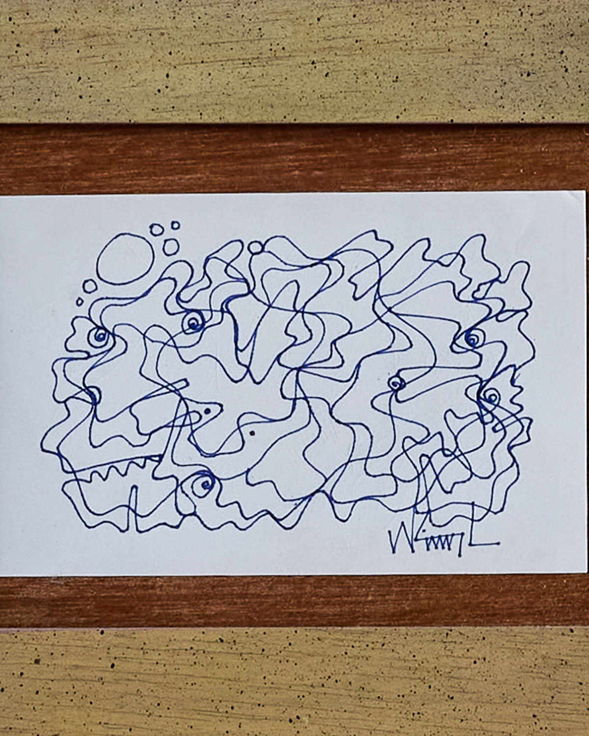 Blue Ink Drawing 4