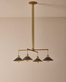 Yaffa Chandelier - Four Arm - Custom Drop