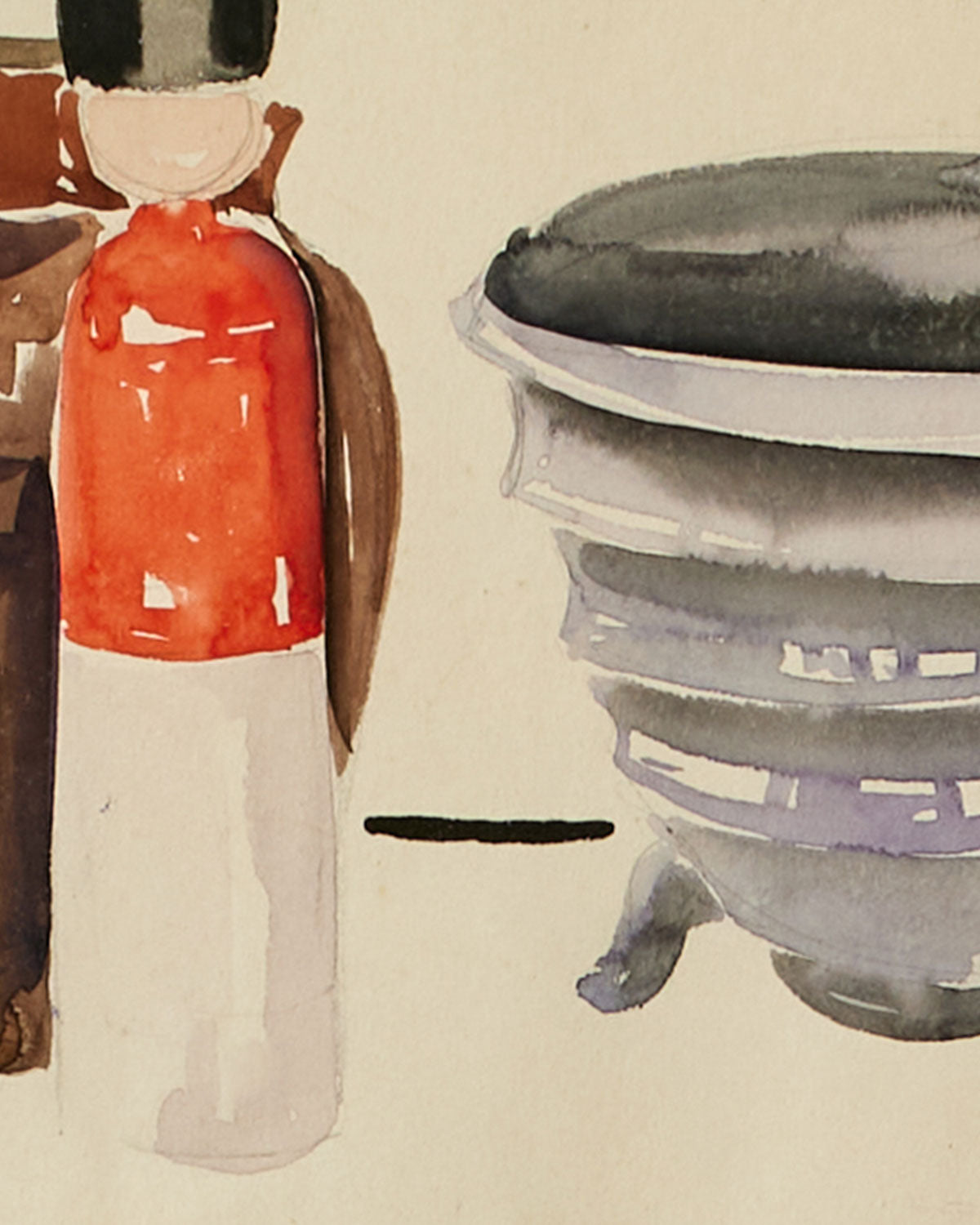 Soldier & Pots Watercolor