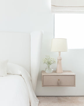 Modern bedside white table lamp