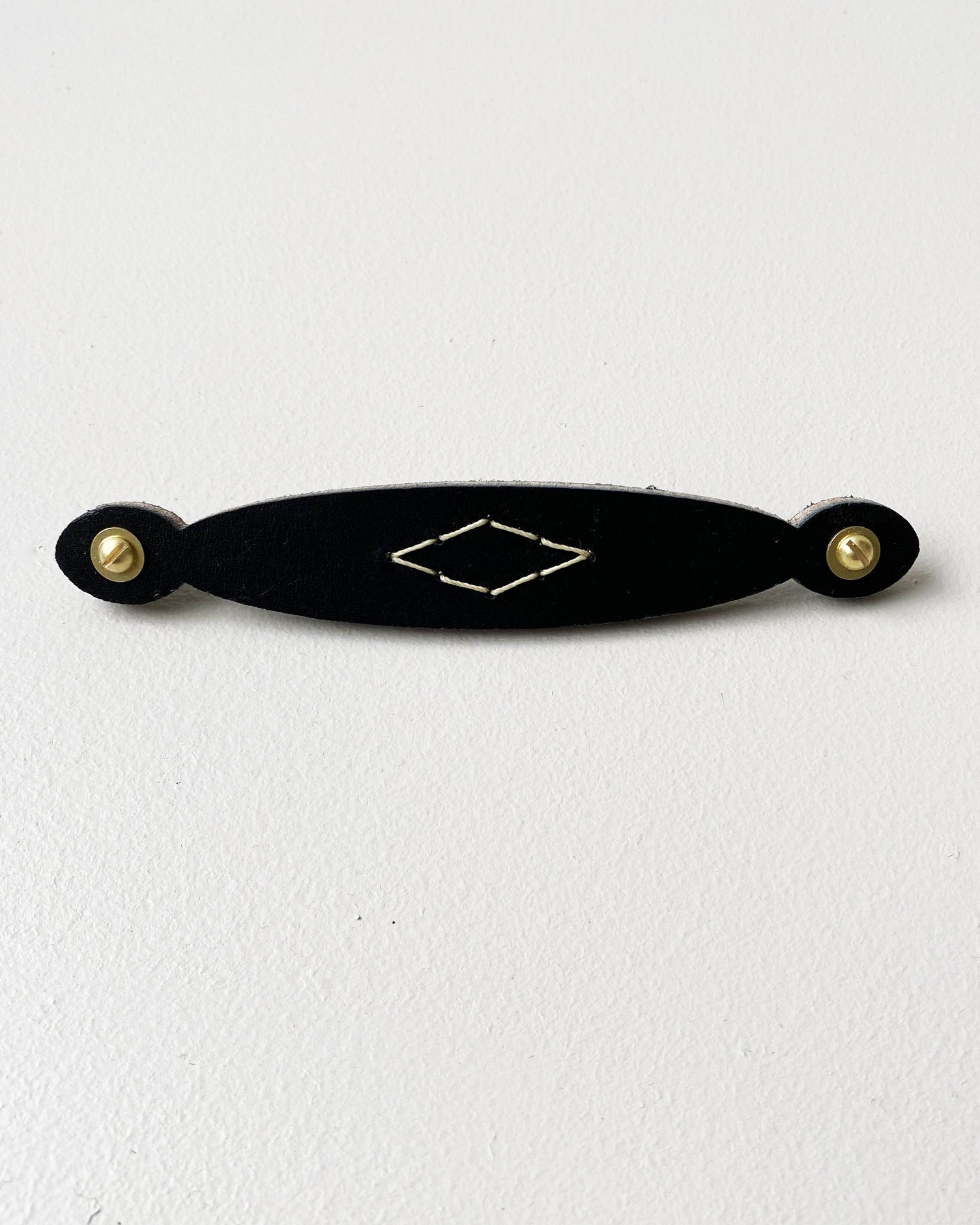 Leather Hardware Pull - Black (Roger