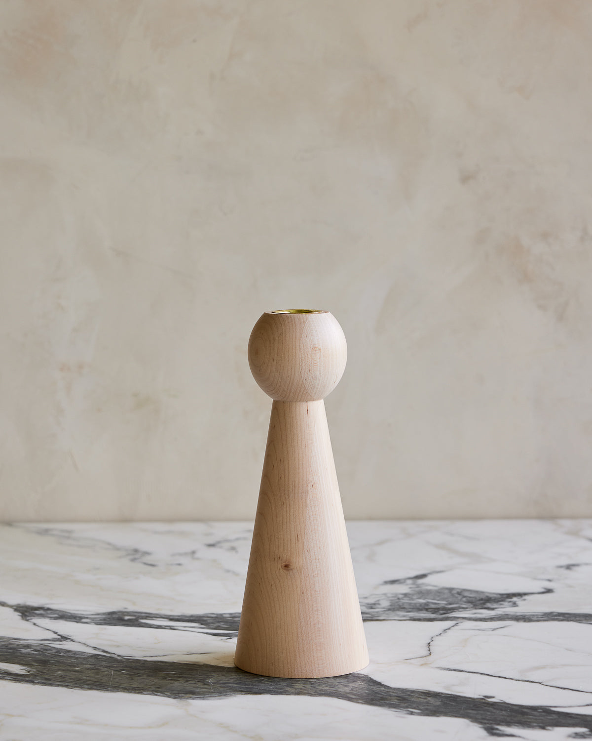 Maple Bella wooden candle holder with gently tapered base #style_bella
