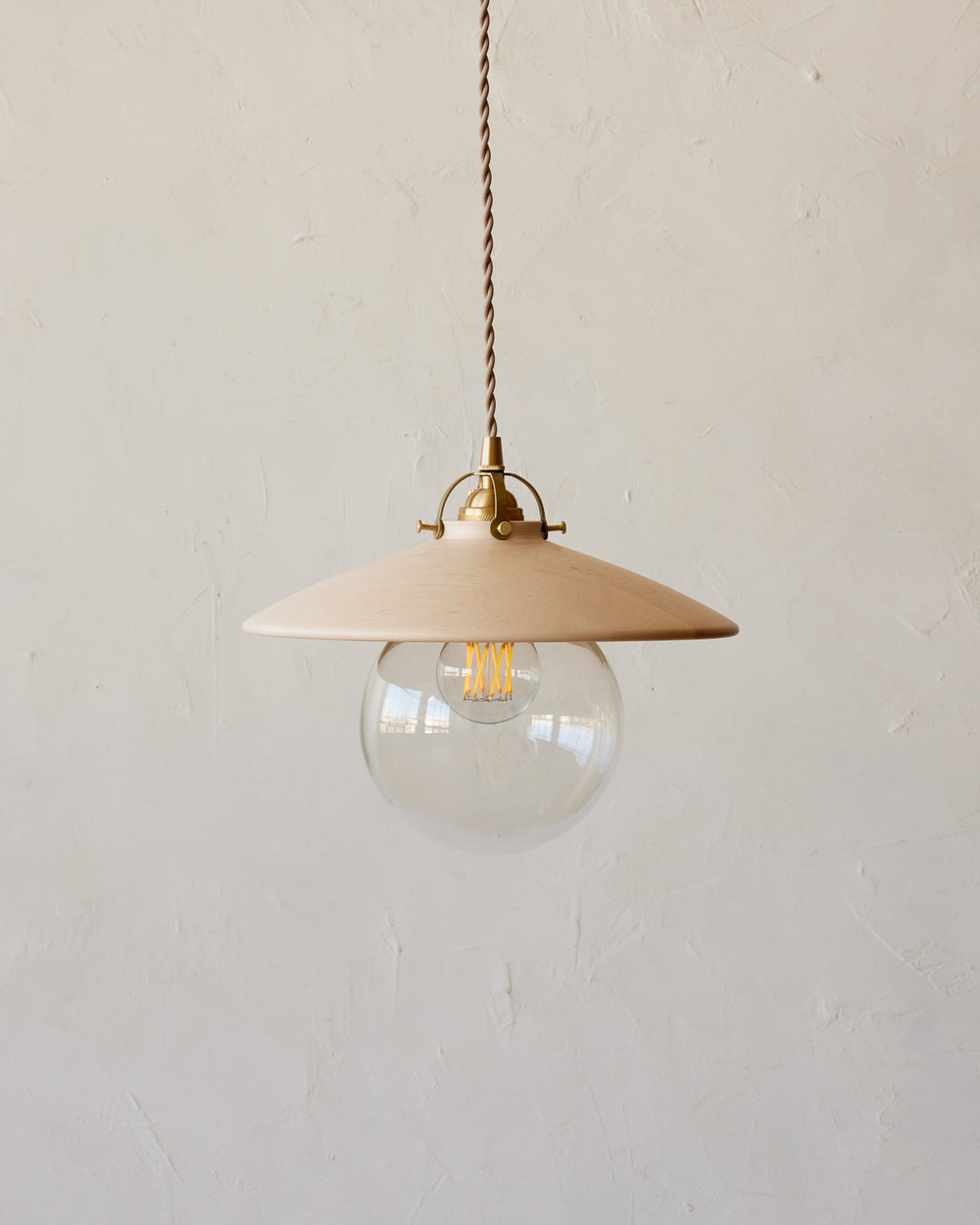 #shade-finish_clear maple #Cord-Color---Glass_beige Cord - Clear Globe